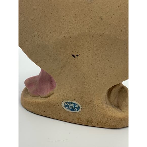 Vintage 60s UCTIC Japan Stonewear Girl Figurine Flower Vase Placard Pink - Picture 7 of 12